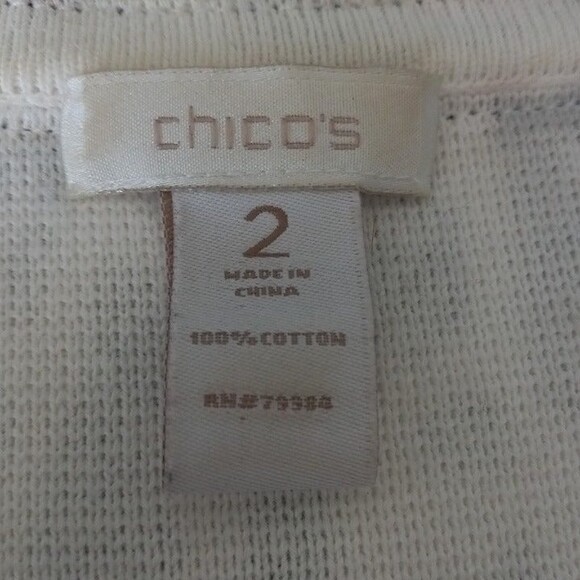 Chico's Size 2 Sandra Open Cardigan-Pony Print-US Large/12-3/4 Sleeve-FLAW - Picture 7 of 9